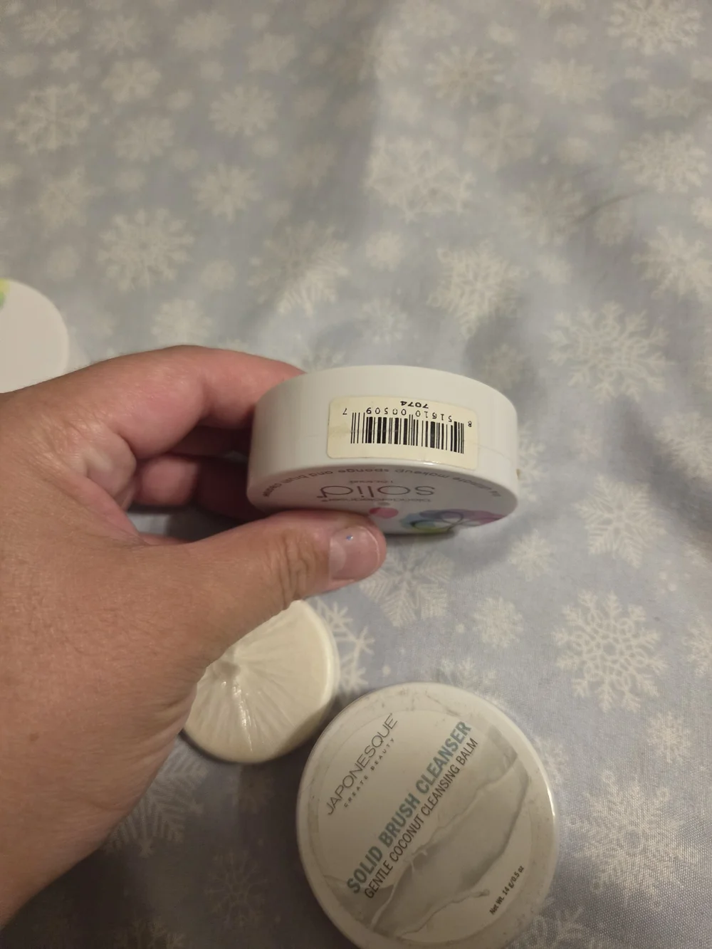 solid Makeup Sponge & Brush Cleanser - White